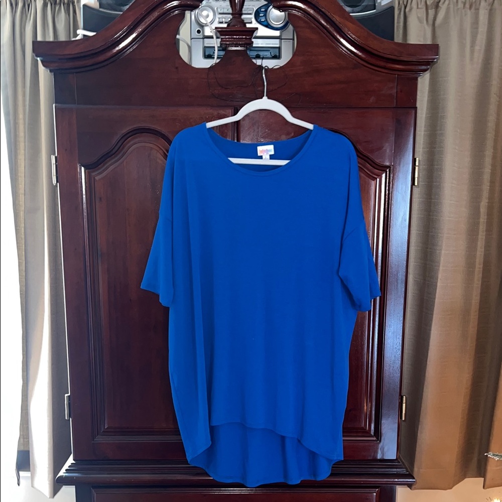 LuLaRoe Vibrant Blue Short Sleeve Top